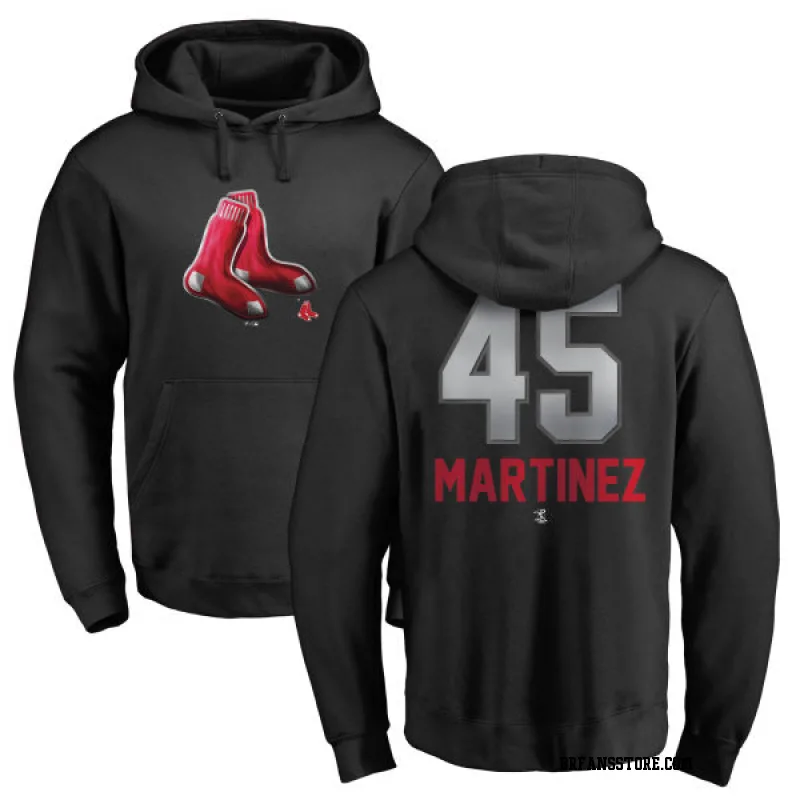 Black Youth Pedro Martinez Boston Red Sox Midnight Mascot Pullover Hoodie