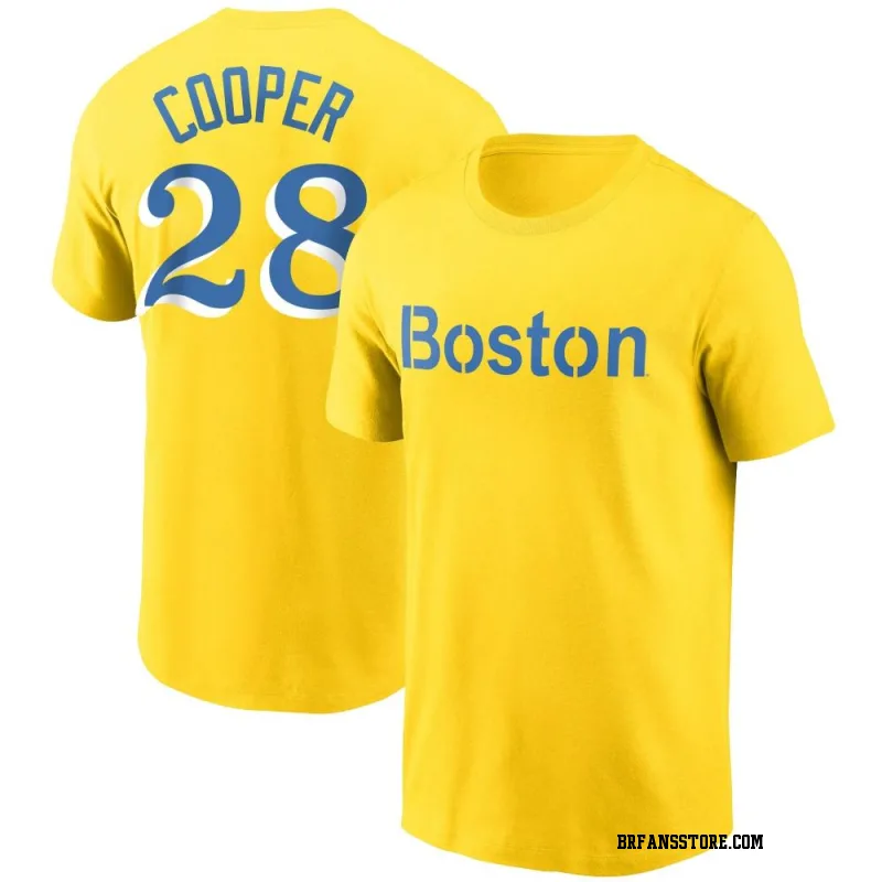Gold Men's Garrett Cooper Boston Red Sox City Connect Name & Number T-Shirt