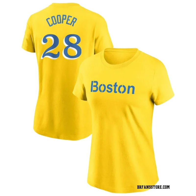 Gold Women's Garrett Cooper Boston Red Sox City Connect Name & Number T-Shirt